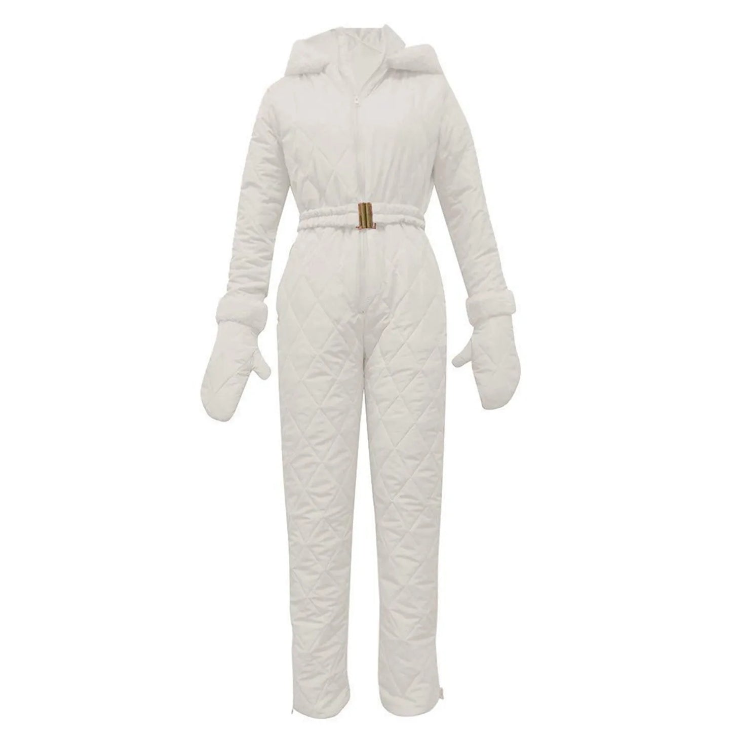 Waterproof One-Piece Ski Suit – Insulated Winter Hooded Jumpsuit