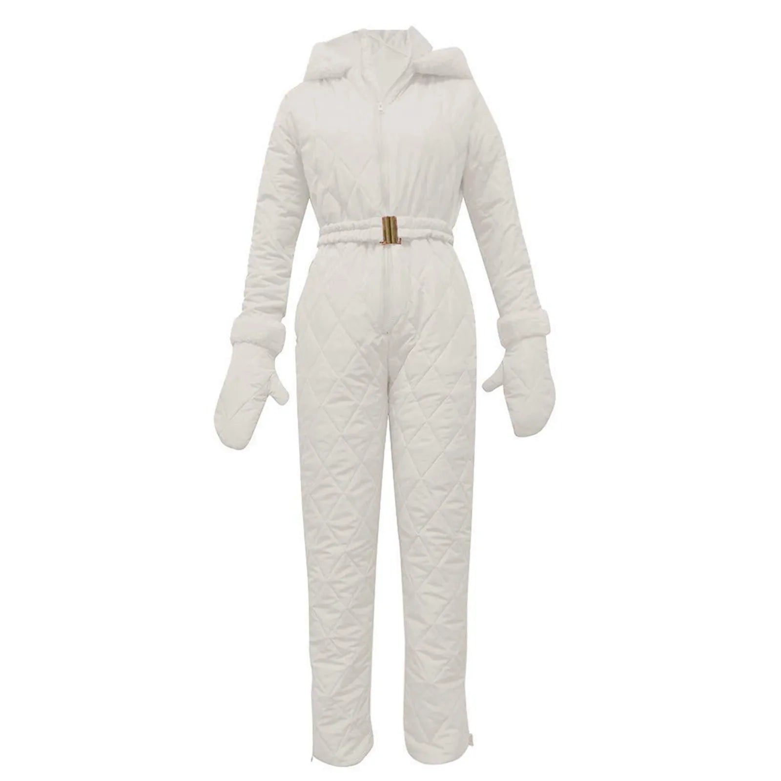 Waterproof One-Piece Ski Suit – Insulated Winter Hooded Jumpsuit