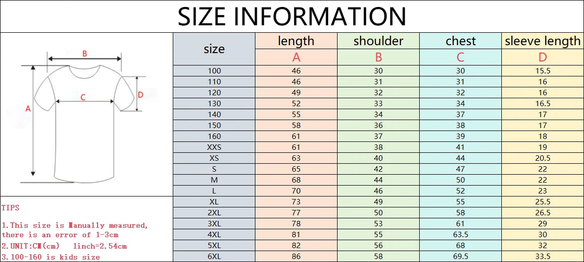 3D Anime Animal Print T-Shirt