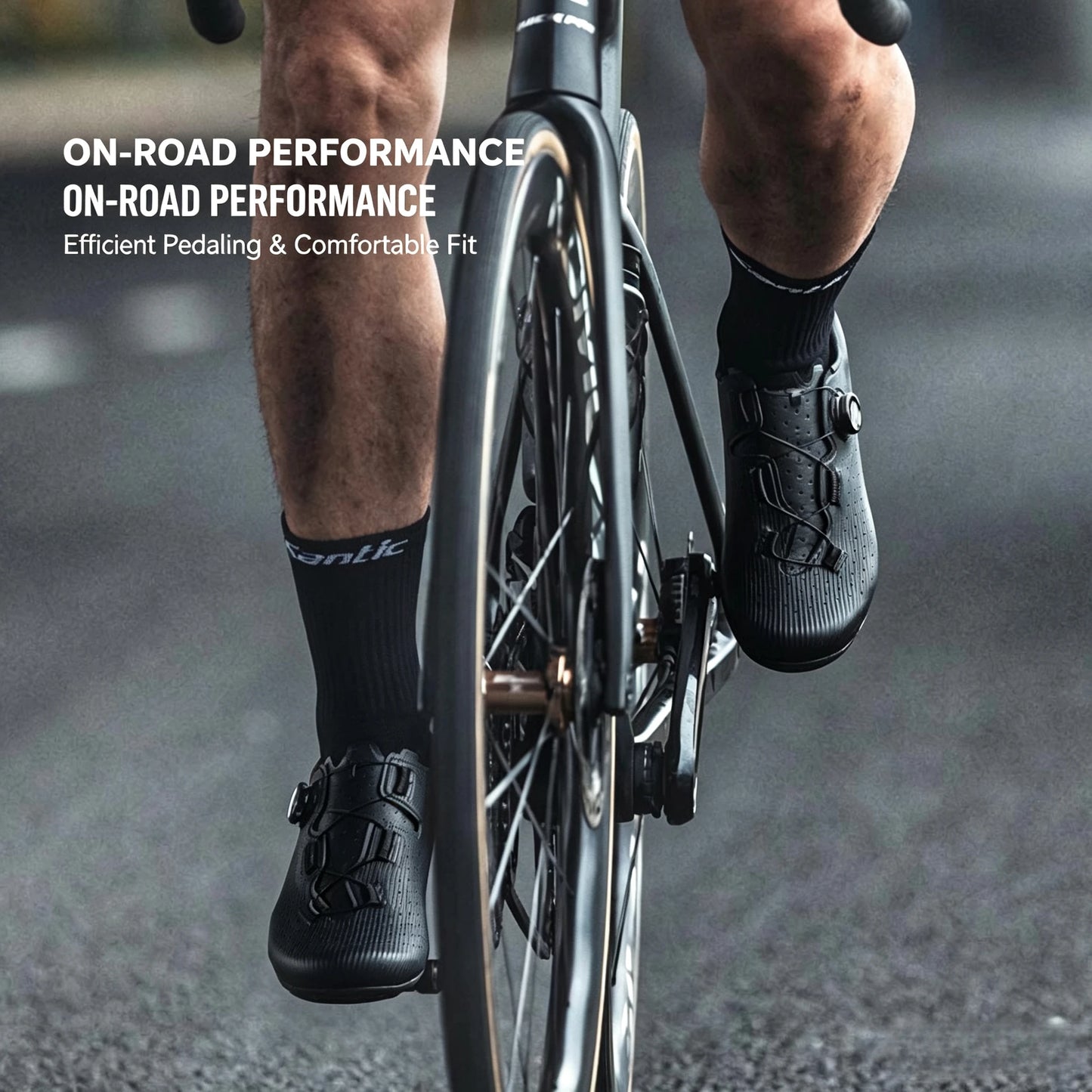 Santic Cycling Shoes Men Carbon Fiber Outsole Road Bike Shoes Women Breathable ATOP Reel Knob Lacing System WZS24043