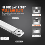 SucceBuy Precision Miter Gauge Standard Slot 3/4'' x 3/8'' Aluminum Alloy Table Saw 24/18/19-35 in Grating 15 Angle Stops DIY