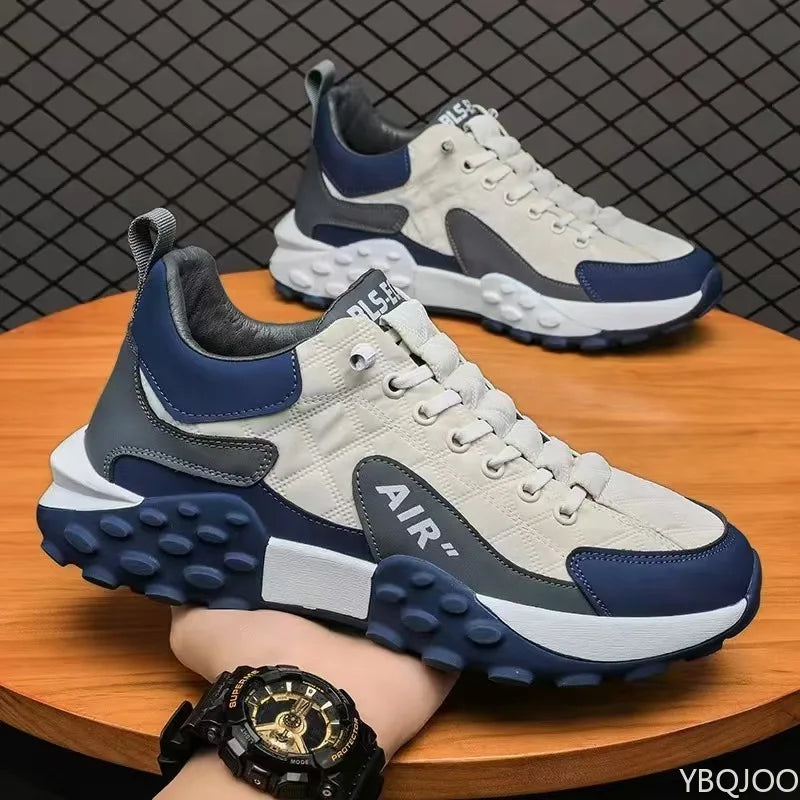 Large Size Spring and Autumn New Thick Sole Height Increasing Casual Men's Shoes Niche Trend Versatile Flat Sports Men's Shoes