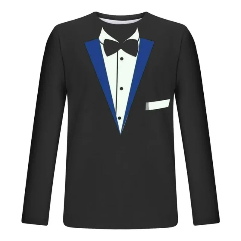 Dapper Gentleman Graphic Long Sleeve Tee