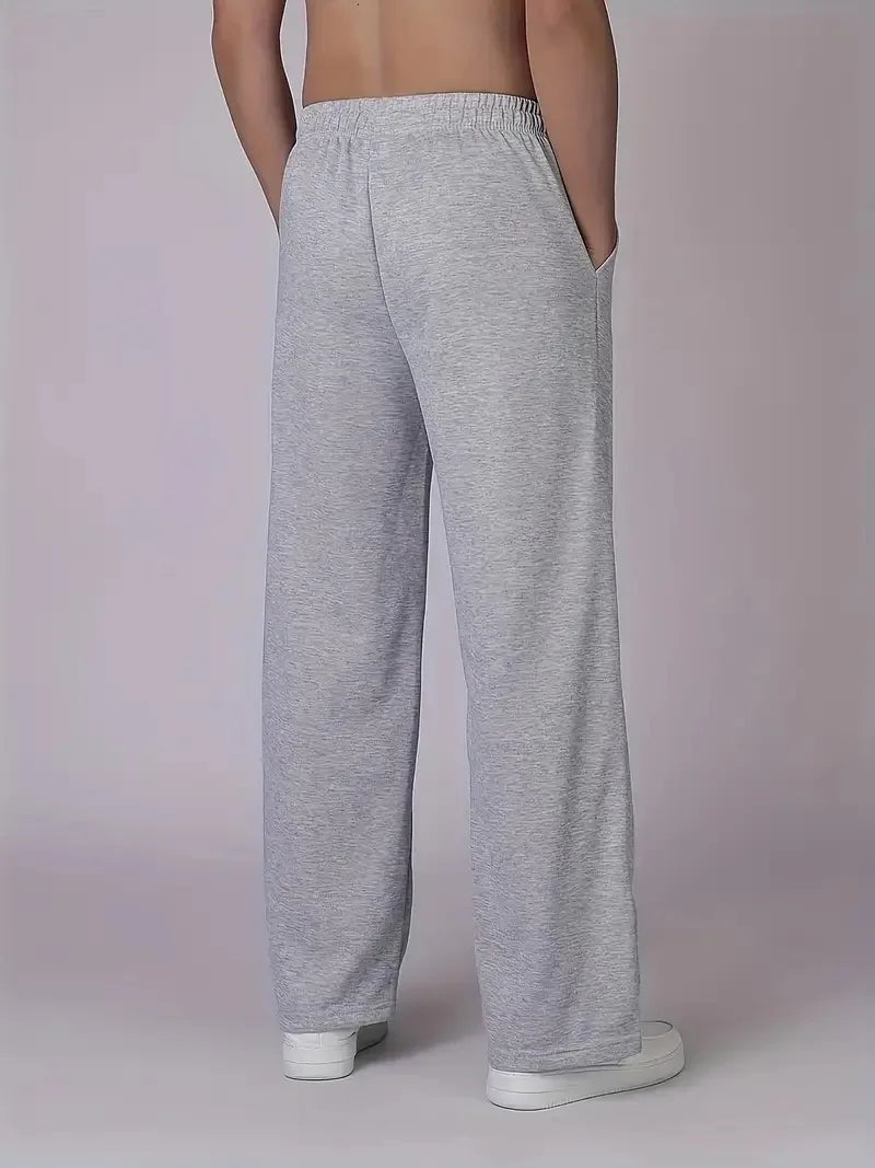 Men’s Loose Straight-Leg Fleece Basketball Pants