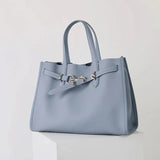 Luxury Brand Silver Buckle Women Bags Genuine Leather Handbags Women Shoulder Bags Cowhide Autumn Winter New Square Women Totes
