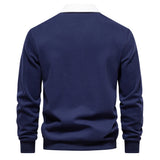 Men’s Cotton-Blend Polo Collar Sweatshirt