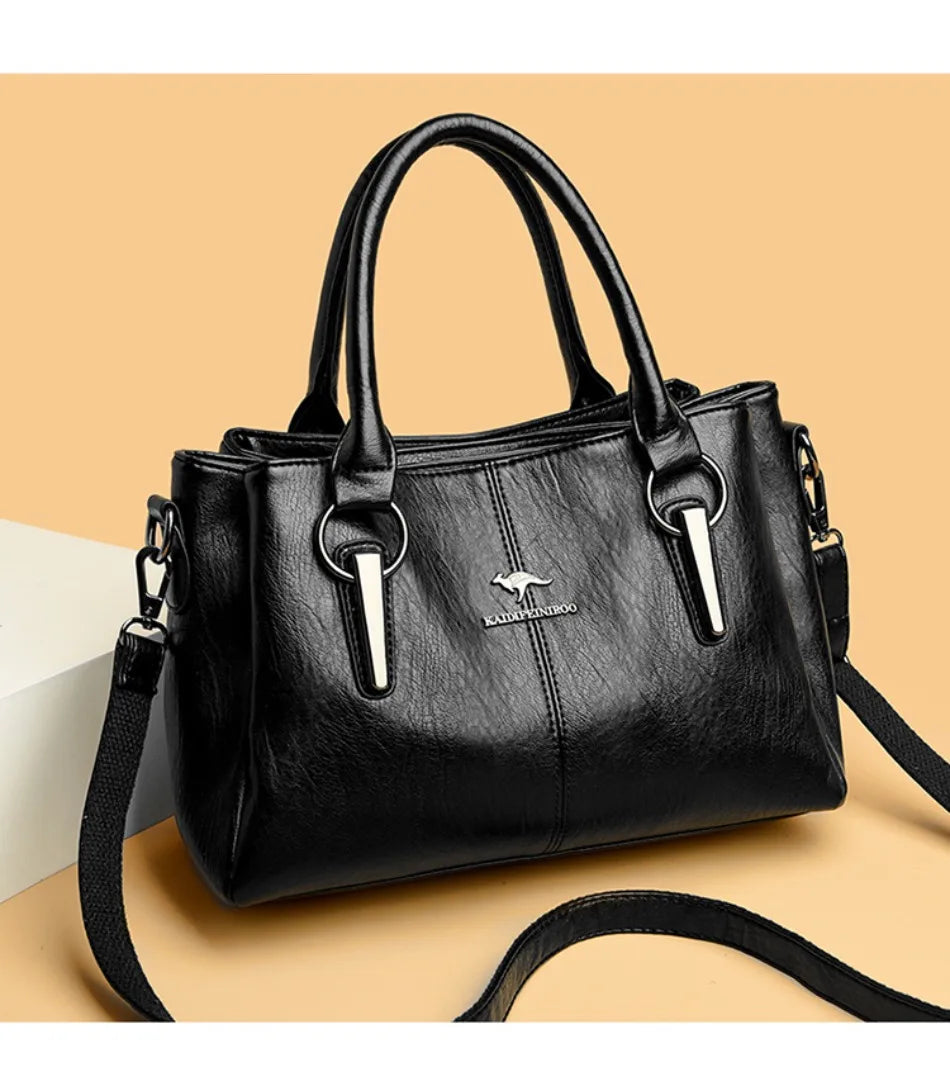 Genuine 3 Layers High Quality Soft Leather Ladies Shoulder Crossbody Bags for Women Luxury Handbags Women Bags Designer