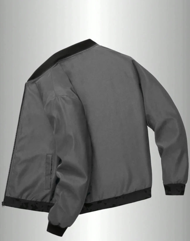 Men's Lightweight Zip-Up Baseball Collar Jacket
