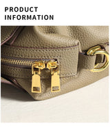 Women's Natural Cow Leather Bag Female Retro Cowhide Crossbody Bags Ladies Large Capacity Shoulder Bag for Middle aged Women