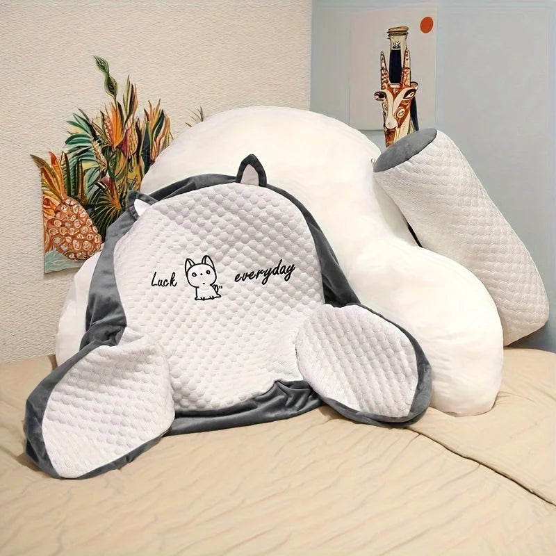 Ergonomic Reading Pillow with Adjustable Back Support,Soft Lumbar Support for Bed,Sofa, Chair,Breathable Polyester Fabric