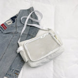 Fashion Transparent Ita Bag Large Capacity College Style Shoulder Bag Canvas Jk Handbag Women Tote Bag College Style