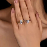 925 Sterling Silver Oval Cut Zircon Ring – Luxury Engagement & Wedding Jewelry
