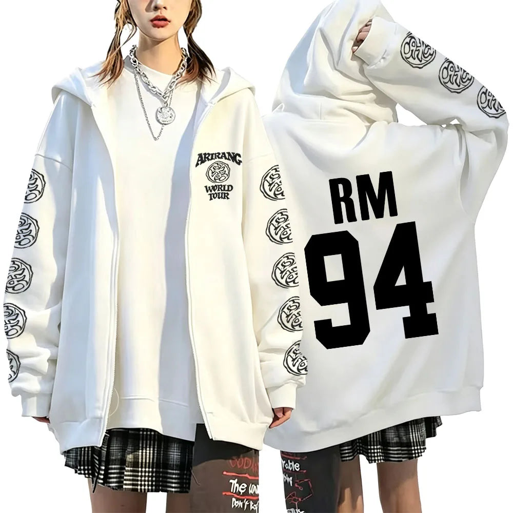 Y2K Graphic Zip-Up Hoodie