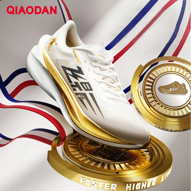 QIAODAN Feiying PB4.0 Full Palm Carbon Plate Running Shoes Men's 2026 Shock Breathable Marathon Sports Sneakers BM23240299