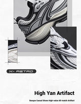 Xtep Basque 2 Casual Shoes for Men Height-increasing Mesh Cushioning Retro Millennium Daddy Female Shoes 875219320012