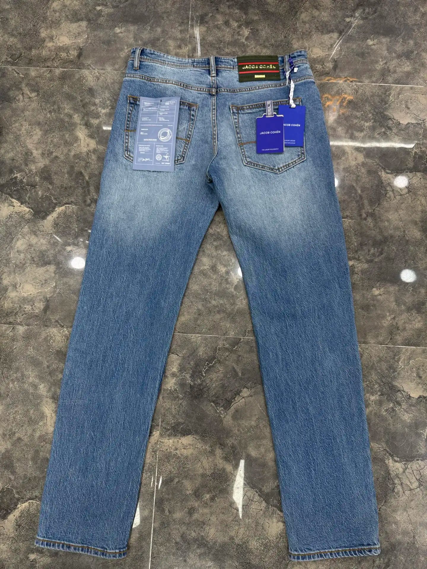 Men's Slim Straight Embroidered Jeans – Spring/Summer