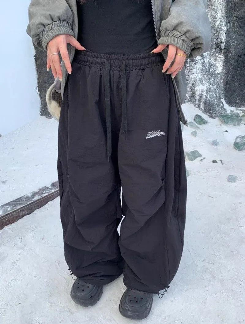 Women's Fleece Wide-Leg High-Waist Pants