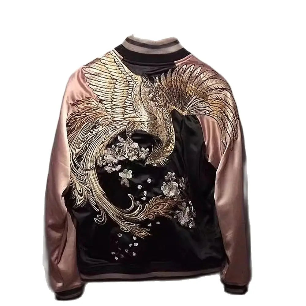 Sakura Phoenix Embroidered Sukajan Jacket