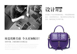 KEXIMA Crocodile Embossed Leather Round Shoulder Bag