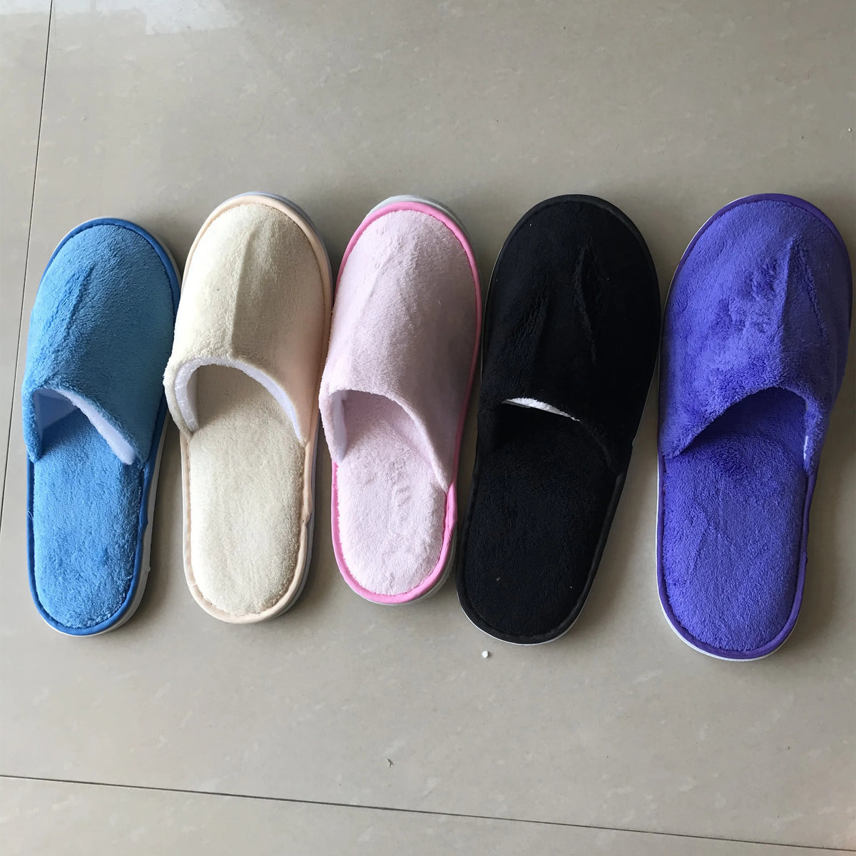 4Pairs/Lot Men Women Kids Disposable Hotel Guest Slippers Cotton Slides Home Travel SPA Slipper Hospitality Cheap Footwear
