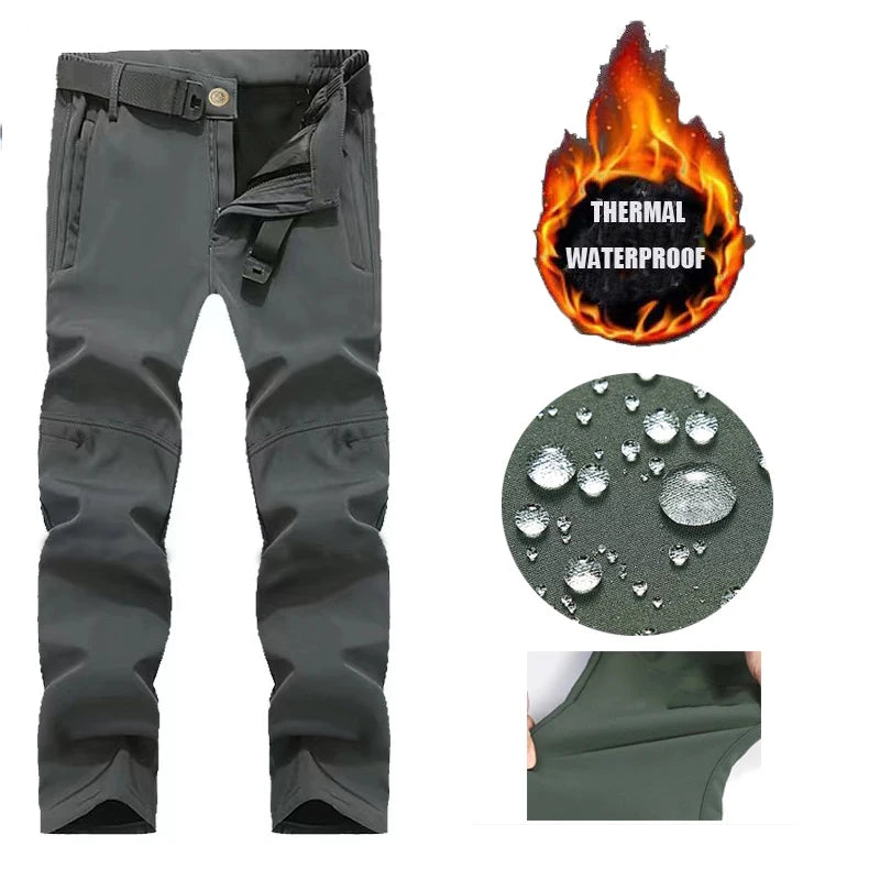Men's Fleece Tactical Parka & Cargo Jacket Set