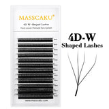 MASSCAKU 10cases/lot Lashes 8D W Shape Volume 12Rows Eyelash Extensions Volume Premade Fans Eyelash Super Soft Full Dense Lashes