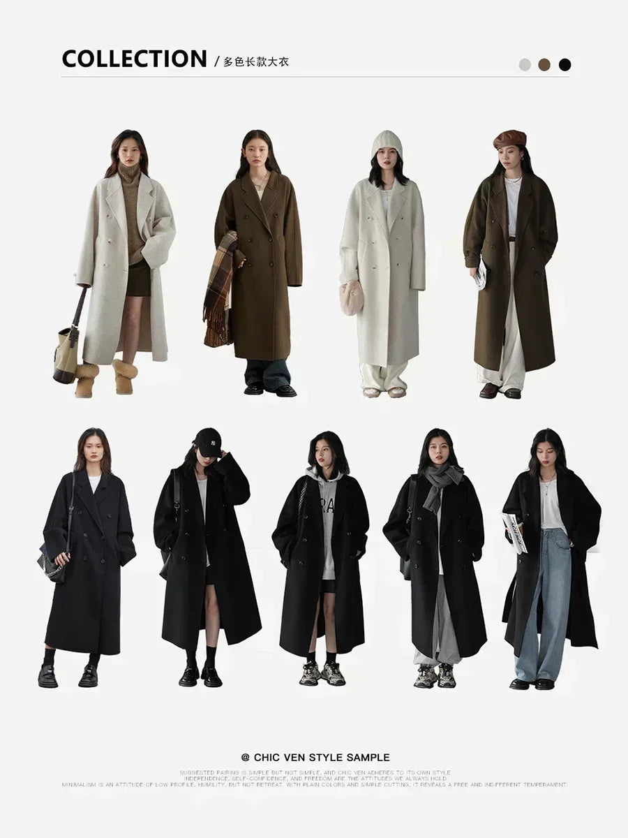Retro Double-Sided Woolen Overcoat