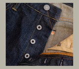 Red Tornado NOIR 21oz Selvedge Denim Straight Cut Jeans Indigo Rugged Style Men Pants