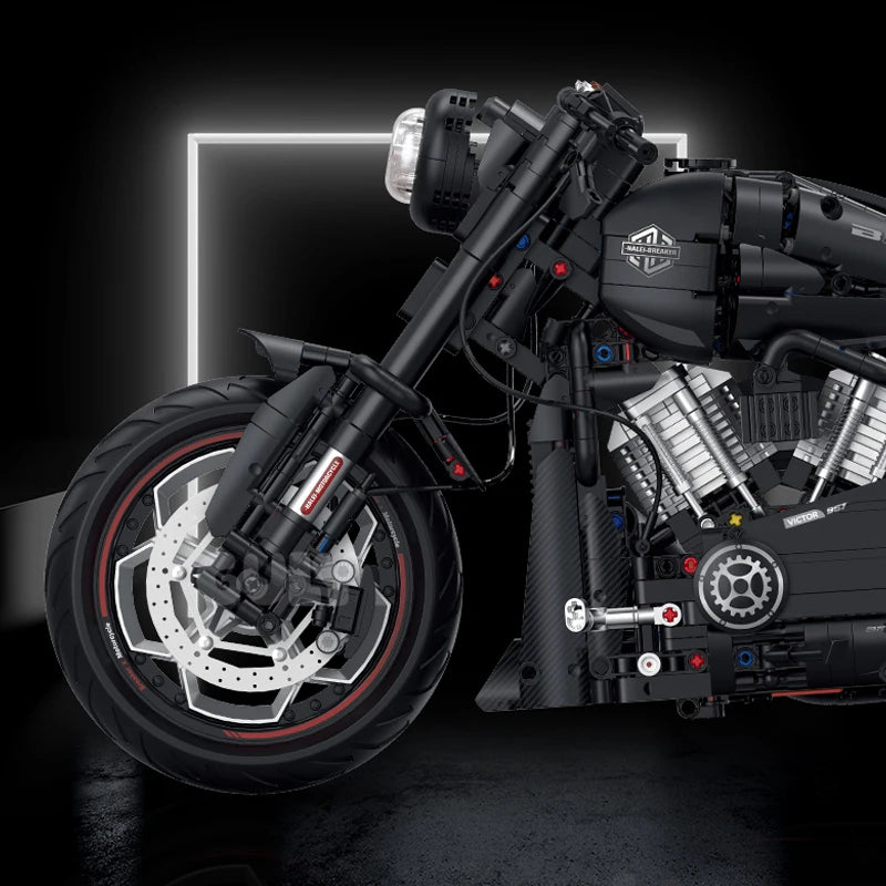 2000+pcs Super Racing Dark Motorcycle Technical Blocks Motorbike Model MOC Bricks Sets Gifts for Boys Adult Kids DIY Toys 1:5