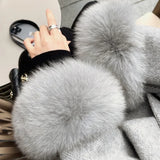 Double-Sided Wool & Fox Fur Jacket