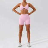 2-Piece Women's High-Waist Yoga Set – Seamless Long Sleeve Workout Suit
