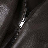 2026 Autumn Women's Faux Leather Jacket Brown Black Long Sleeve Stand Collar Thick Loose Lady Coat Fashion Motorcycle Streetwear