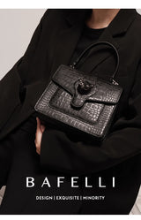 Bafelli Genuine Leather Structured Shoulder Bag