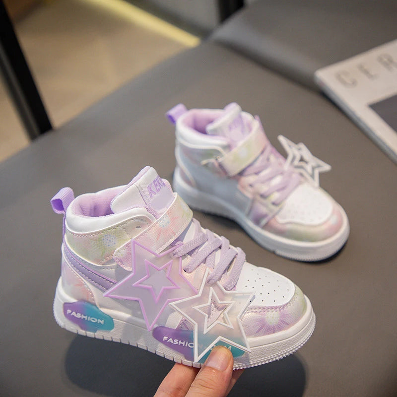 Classic Kids' Leather Fashion Sneakers