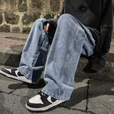 Men's Korean Wide-Leg Jeans – Relaxed Streetwear Fit