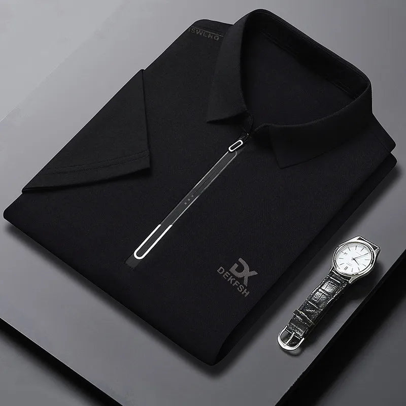 Men's Zipper Polo Shirt | Smart Casual All-Season