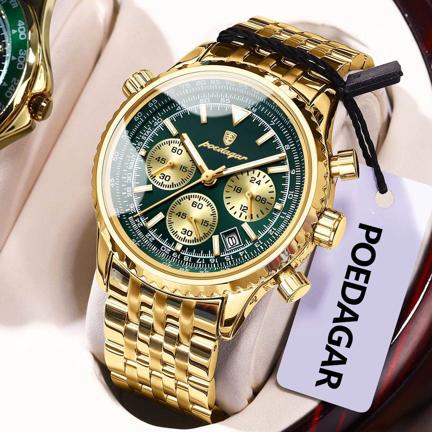 POEDAGAR Men's Luxury Chronograph Wristwatch