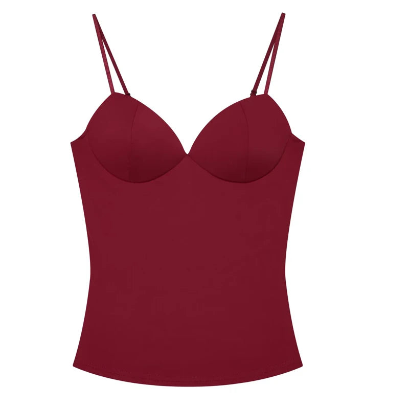 HXAO Corset Camisole Crop Top – Backless Bustier Tank