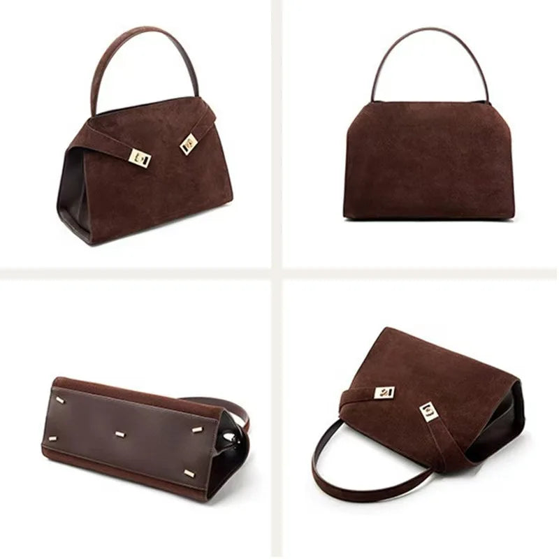 Niche Light Luxury High-end Leather Large-capacity First-layer Cowhide Women's Handbag Tote Bag Commuter Leisure Versatile