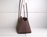 Genuine Leather Tote Bag – Pebbled Top-Grain Cowhide