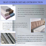 Linen Seat & Window Cushion with Zipper | Custom Sizes