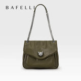 BAFELLI Genuine Leather Chain Bag – Chic Crossbody Tote