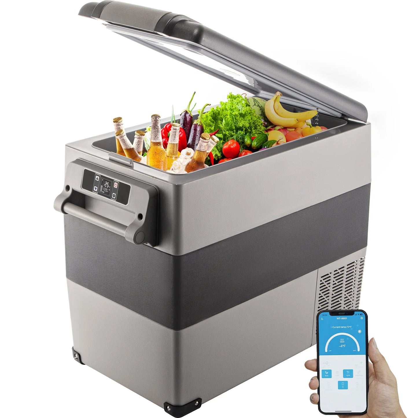 Succebuy 15-55L Portable Cooler Electric Compressor 12V/24V DC 110-240V AC Freezer Refrigerator for Home