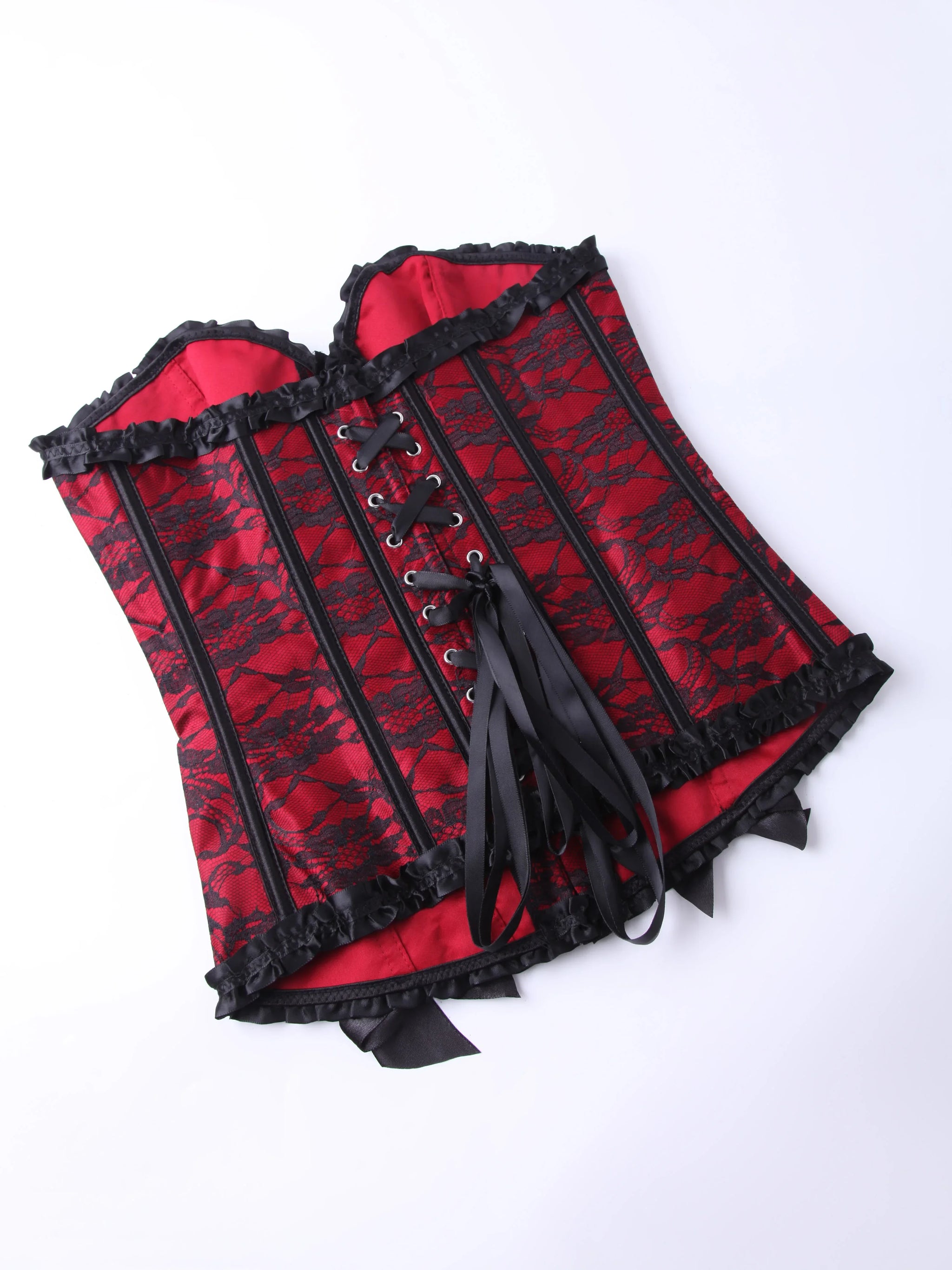 USA-Made Strapless Butterfly Lace-Up Court Corset
