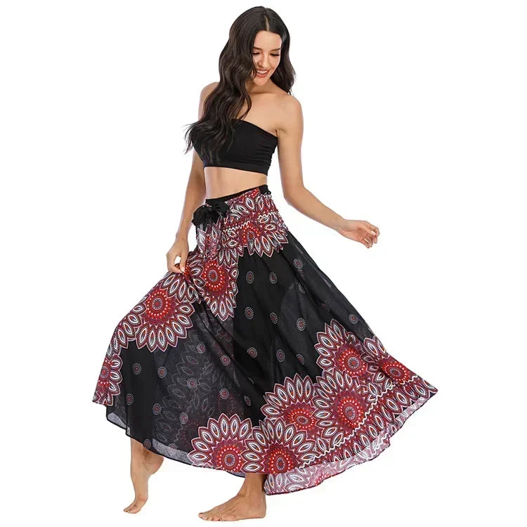 Boho Maxi Skirt – Flowy Ankle-Length Summer Skirt for Women