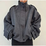 Women's Stand Collar Zip Jacket – Autumn/Winter
