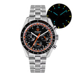 Watchdives WD1863 New Multifunctional Quartz Watch Black VK63 Sports Chronograph Watch Bubble Sapphire Waterproof 100 Wristwatch