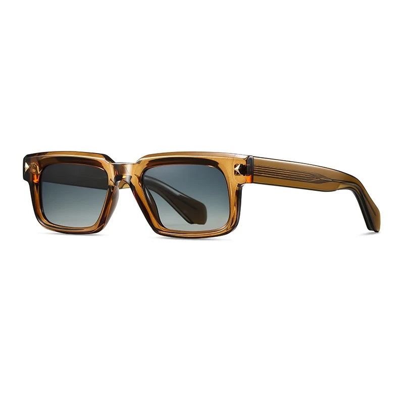 YIMARUILI Retro Square Men's Polarized Sunglasses Fashion Trend UV Protection High Quality TR90 Acetate Women's Driving Glasses