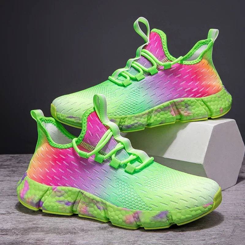 Unisex Colorful Fashion Running Shoes – Non-Slip Casual Walking Sneakers