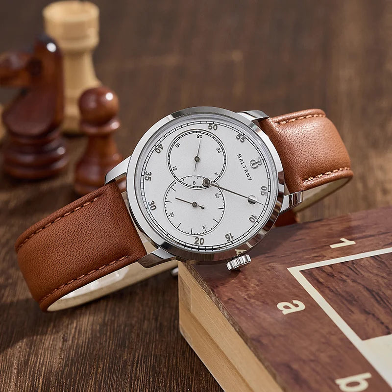 Baltany S4098 Original Design Asymmetric Dial 82S7 Retro Watches Stainless Steel 38MM Automation Mechanical Dress Watch For Man